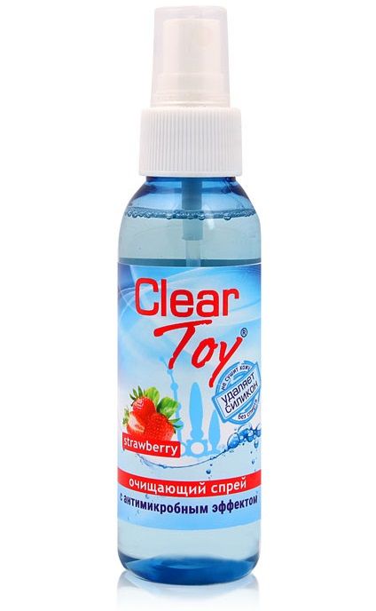 Очищающий спрей для игрушек CLEAR TOY Strawberry - 100 мл. - Биоритм - купить с доставкой в Королеве