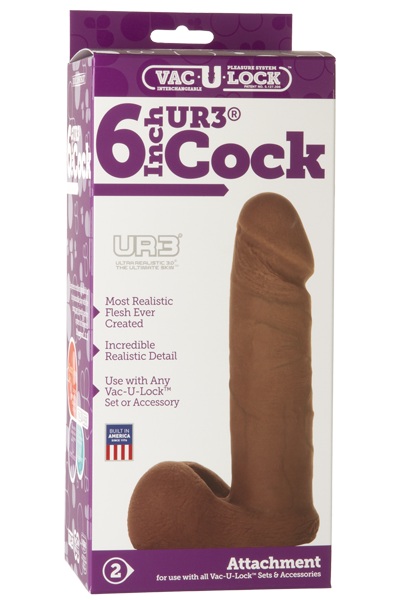 Насадка-мулат для трусиков Vac-U-Lock 6  ULTRASKYN Cock - 17,3 см. - Doc Johnson - купить с доставкой в Королеве