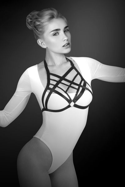 Черная упряжь на грудь Clara - Bijoux Pour Toi - купить с доставкой в Королеве