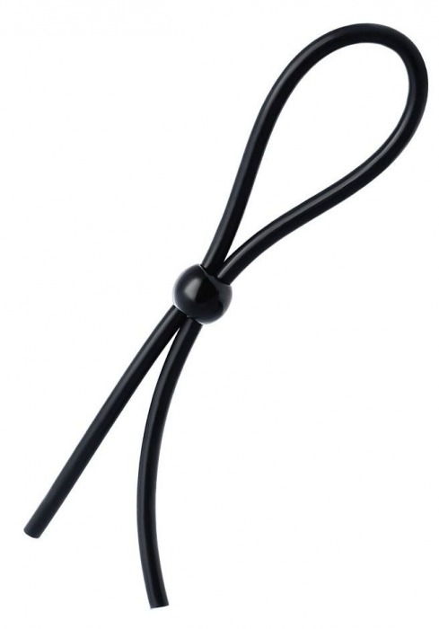 Черное лассо на пенис с одной бусиной - A-toys - в Королеве купить с доставкой