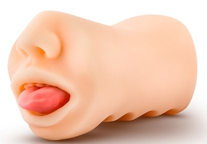 Телесный мастурбатор-ротик с язычком Oral Anne - Blush Novelties - в Королеве купить с доставкой