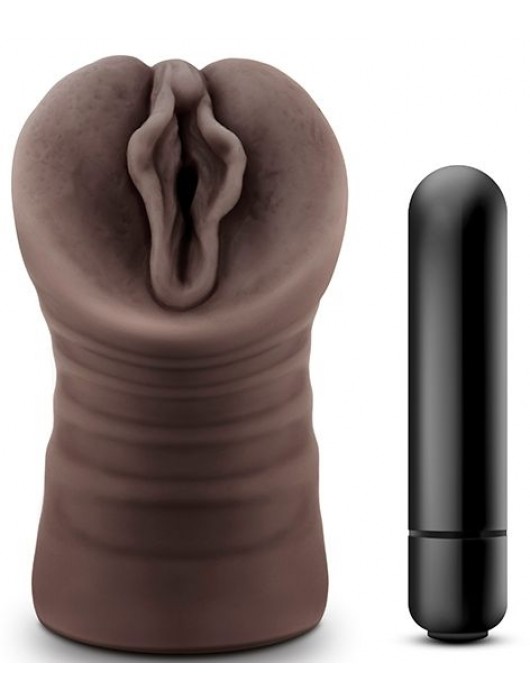 Коричневый мастурбатор-вагина Alexis - Blush Novelties - в Королеве купить с доставкой