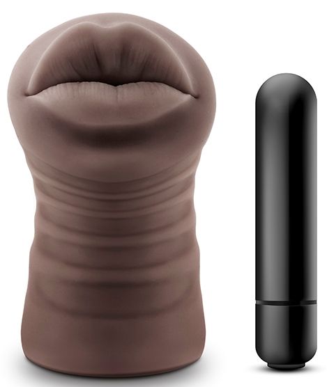Коричневый мастурбатор-ротик Renee - Blush Novelties - в Королеве купить с доставкой