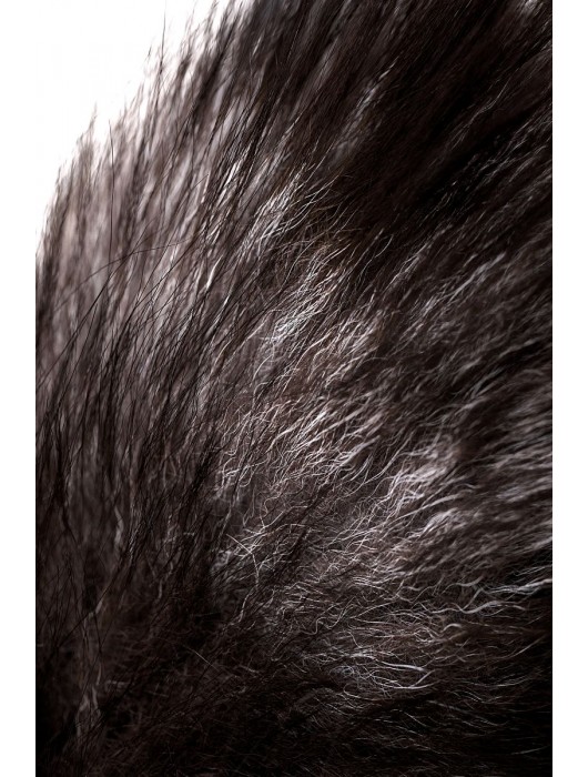 Серебристая металлическая анальная втулка с хвостом чернобурой лисы - размер S - ToyFa - купить с доставкой в Королеве