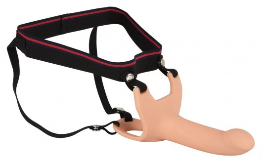 Силиконовый полый страпон на ремнях Silicone Strap-on - 16 см. - Orion - купить с доставкой в Королеве