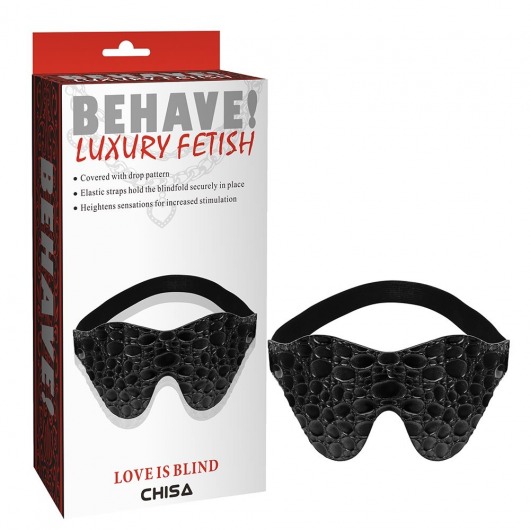 Черная маска на глаза Behave - Chisa - купить с доставкой в Королеве