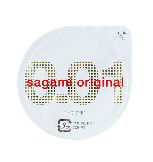 Супертонкий презерватив Sagami Original 0.01 - 1 шт. - Sagami - купить с доставкой в Королеве