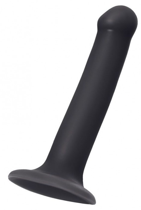 Черный фаллос на присоске Silicone Bendable Dildo M - 18 см. - Strap-on-me - купить с доставкой в Королеве