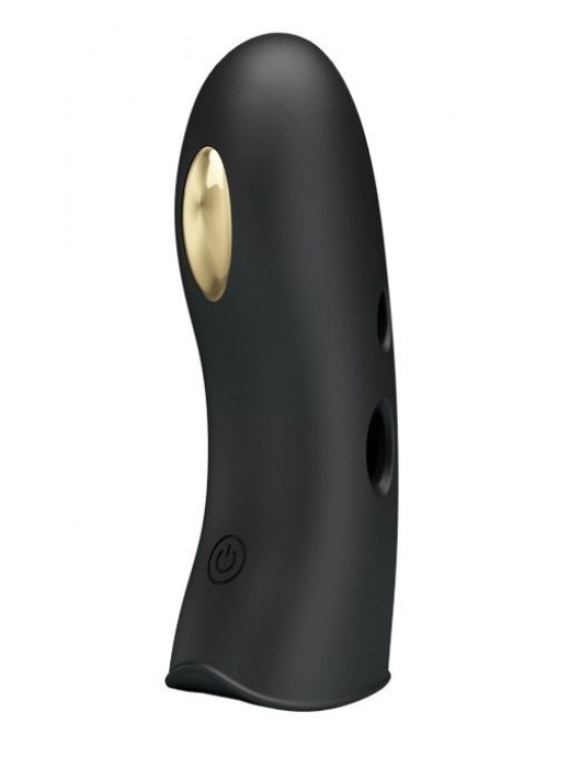 Черная вибронасадка на палец с электростимуляцией Marico - Baile - купить с доставкой в Королеве