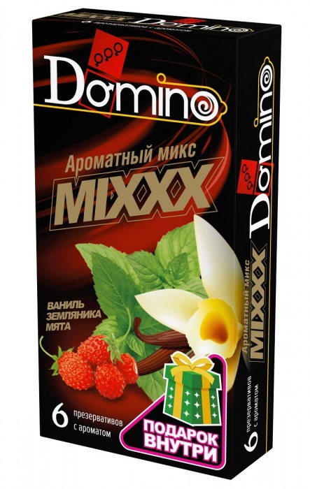 Ароматизированные презервативы DOMINO  Ароматный микс  - 6 шт. - Domino - купить с доставкой в Королеве