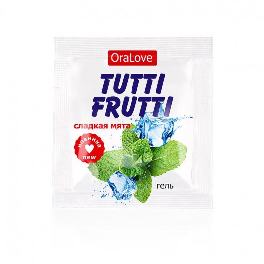 Пробник гель-смазки Tutti-frutti со вкусом мяты - 4 гр. - Биоритм - купить с доставкой в Королеве