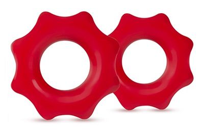 Набор из 2 красных фигурных эрекционных колец NUTZ - Blush Novelties - в Королеве купить с доставкой