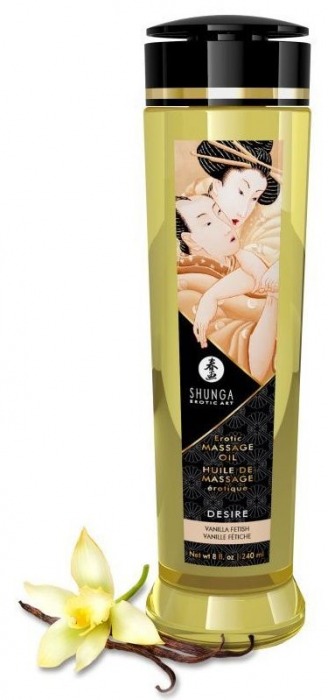 Массажное масло с ароматом ванили Desire - 240 мл. - Shunga - купить с доставкой в Королеве
