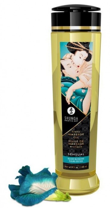 Массажное масло Sensual с цветочным ароматом - 240 мл. - Shunga - купить с доставкой в Королеве