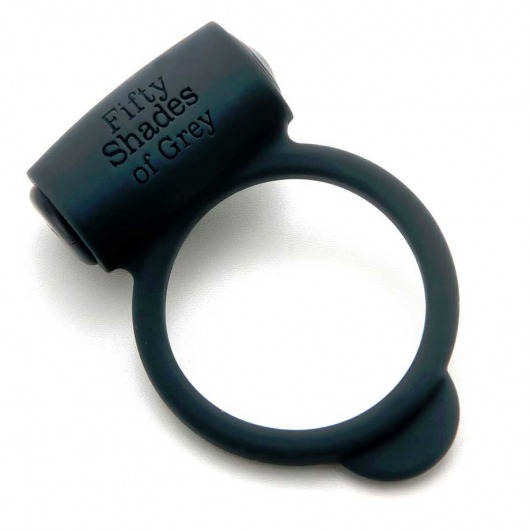 Темно-серое эрекционное кольцо Vibrating Love Ring с вибрацией - Fifty Shades of Grey - в Королеве купить с доставкой