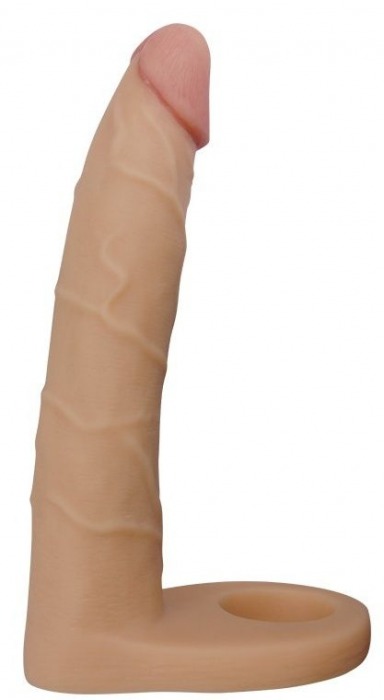 Телесная насадка-фаллоимитатор для двойного проникновения - 17 см. - Lovetoy - купить с доставкой в Королеве