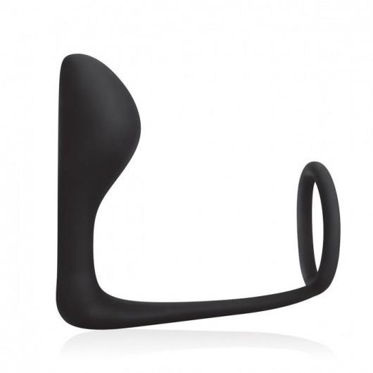 Стимулятор простаты с фиксацией эрекционным кольцом Prostate Gear - BlueLine - в Королеве купить с доставкой