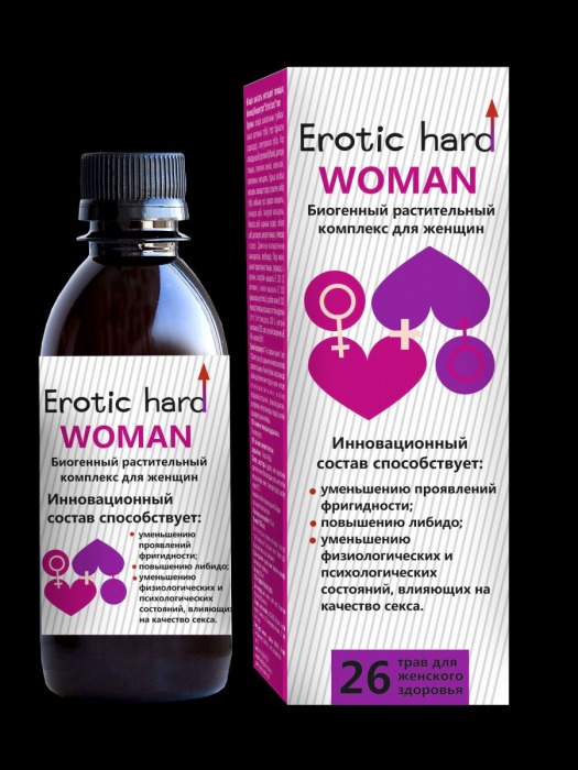 Женский биогенный концентрат для повышения либидо Erotic hard Woman - 250 мл. - Erotic Hard - купить с доставкой в Королеве