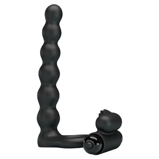 Черная насадка для двойной стимуляции Hercules Penis Sheath III - 15,3 см. - Baile - купить с доставкой в Королеве