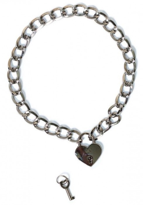 Серебристый ошейник Embrace с ключиком - Lola Games - купить с доставкой в Королеве