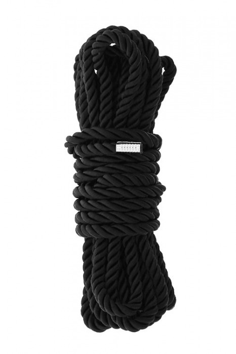 Черная веревка для шибари DELUXE BONDAGE ROPE - 5 м. - Dream Toys - купить с доставкой в Королеве