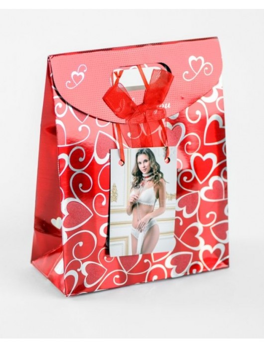 Бело-красный ошейник из натуральной кожи с нежным мехом - БДСМ Арсенал - купить с доставкой в Королеве