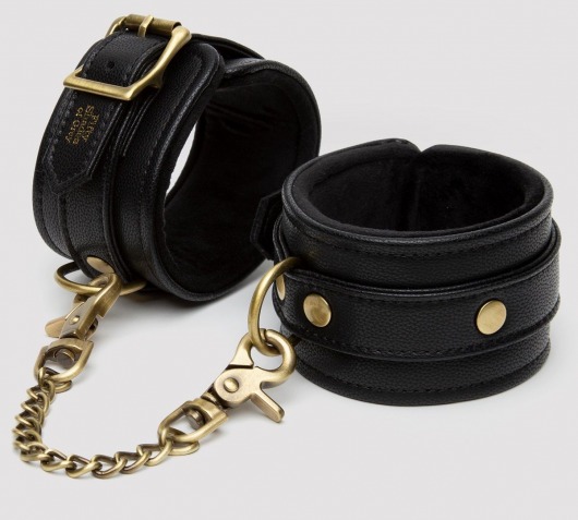 Черные оковы на ноги Bound to You Faux Leather Ankle Cuffs - Fifty Shades of Grey - купить с доставкой в Королеве