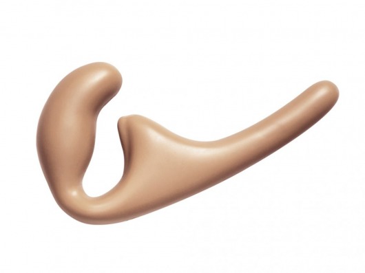 Бежевый безремневой страпон Seduction - 20,5 см. - Lola Games - купить с доставкой в Королеве