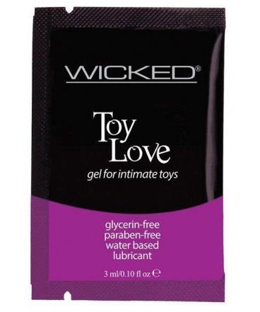Лубрикант на водной основе для использования с игрушками WICKED Toy Love - 3 мл. - Wicked - купить с доставкой в Королеве