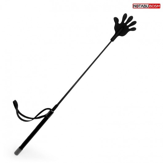 Черный стек с наконечником-ладошкой - 55 см. - Notabu - купить с доставкой в Королеве