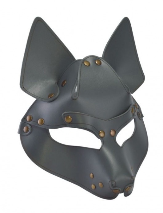 Серая маска Wolf с клепками - Sitabella - купить с доставкой в Королеве