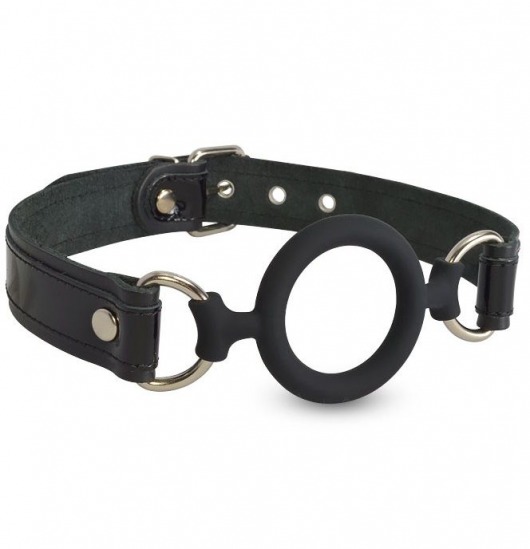 Силиконовый кляп-рамка на кожаных ремешках - Sitabella - купить с доставкой в Королеве