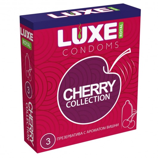 Презервативы с ароматом вишни LUXE Royal Cherry Collection - 3 шт. - Luxe - купить с доставкой в Королеве