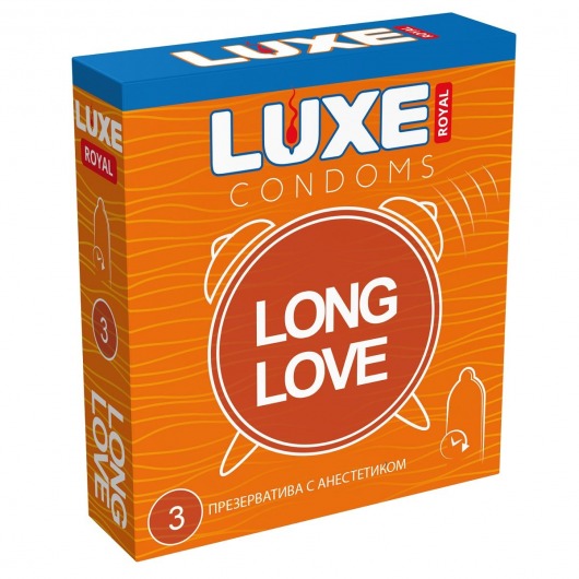 Презервативы с продлевающим эффектом LUXE Royal Long Love - 3 шт. - Luxe - купить с доставкой в Королеве