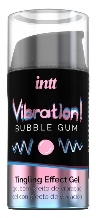 Жидкий интимный гель с эффектом вибрации Vibration! Bubble Gum - 15 мл. - INTT - купить с доставкой в Королеве