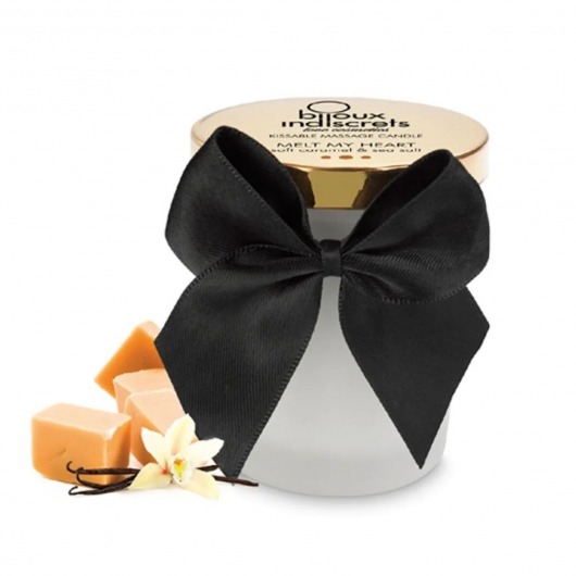 Массажная свеча Melt My Heart с ароматом карамели - 70 мл. - Bijoux Indiscrets - купить с доставкой в Королеве