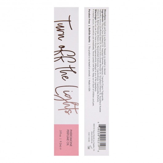 Парфюмерное масло с феромонами Turn Off The Lights с цветочно-восточным ароматом - 9,2 мл. -  - Магазин феромонов в Королеве