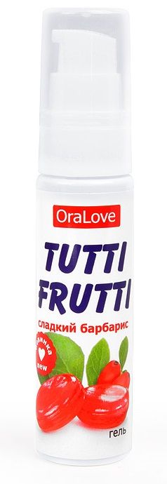 Гель-смазка Tutti-frutti со вкусом барбариса - 30 гр. - Биоритм - купить с доставкой в Королеве