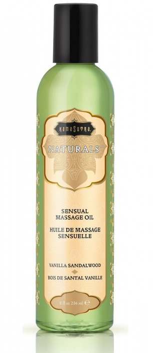 Массажное масло Naturals Vanilla Sandalwood с ароматом ванили и сандала - 236 мл. - Kama Sutra - купить с доставкой в Королеве