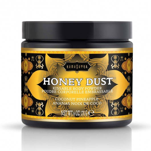 Пудра для тела Honey Dust Body Powder с ароматом кокоса и ананаса - 170 гр. - Kama Sutra - купить с доставкой в Королеве