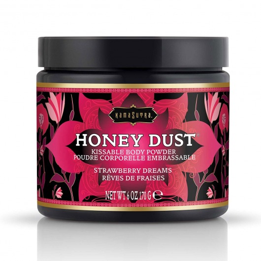 Пудра для тела Honey Dust Body Powder с ароматом клубники - 170 гр. - Kama Sutra - купить с доставкой в Королеве
