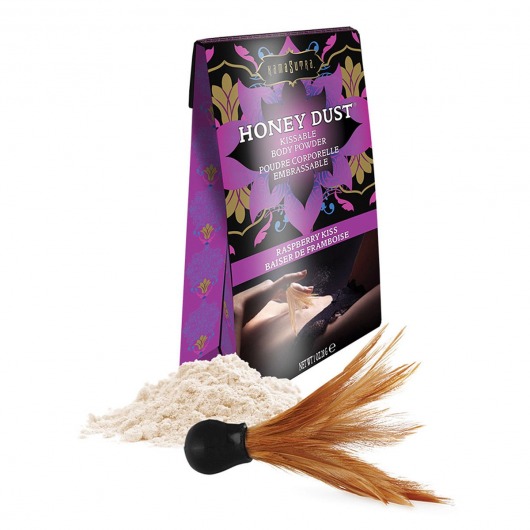 Пудра для тела Honey Dust Body Powder с ароматом малины - 28 гр. - Kama Sutra - купить с доставкой в Королеве
