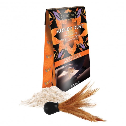 Пудра для тела Honey Dust Body Powder с ароматом манго - 28 гр. - Kama Sutra - купить с доставкой в Королеве