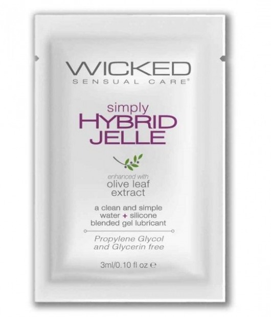 Гель-лубрикант на водно-силиконовой основе Simply Hybrid Jelle - 3 мл. - Wicked - купить с доставкой в Королеве