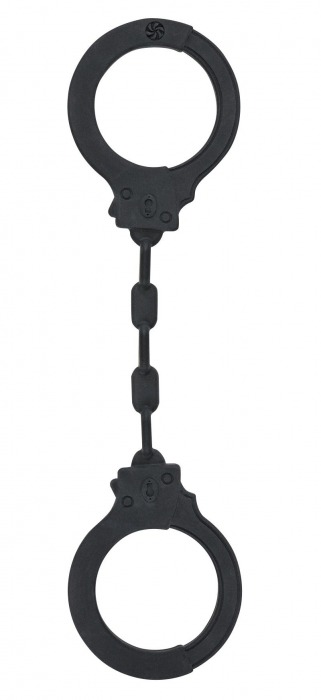 Черные силиконовые наручники Suppression - Lola Games - купить с доставкой в Королеве