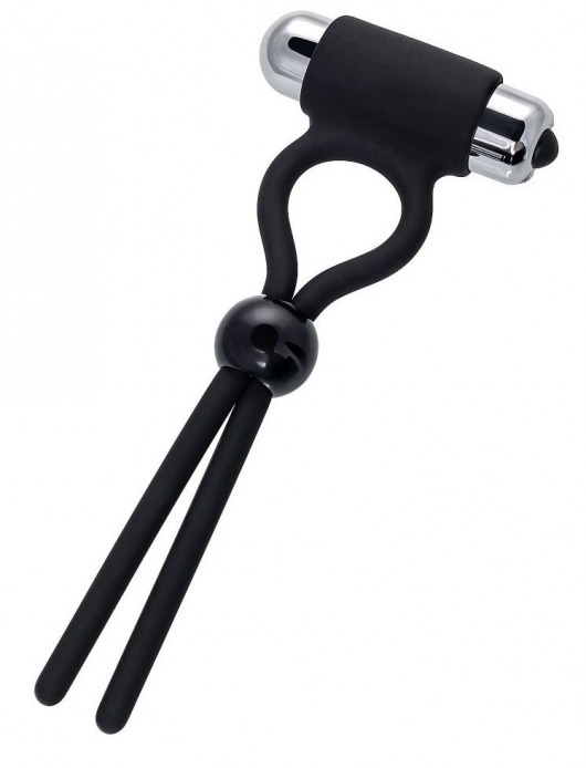 Черное эрекционное лассо Ect с виброэлементом - A-toys - в Королеве купить с доставкой