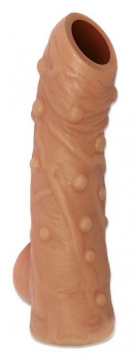 Телесная насадка с пупырышками и открытой головкой Nude Sleeve S - 10 см. - KOKOS - в Королеве купить с доставкой