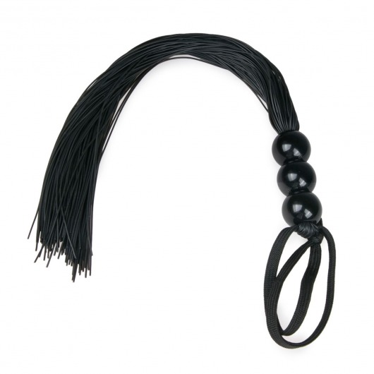 Черная силиконовая плеть Silicone Whip - 32 см. - Easy toys - купить с доставкой в Королеве