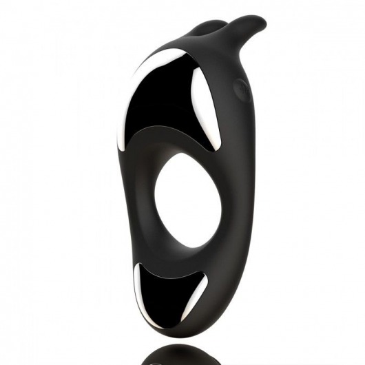 Черное эрекционное кольцо с двумя моторами Zeus Dual Vibe Cock Ring - FeelzToys - в Королеве купить с доставкой