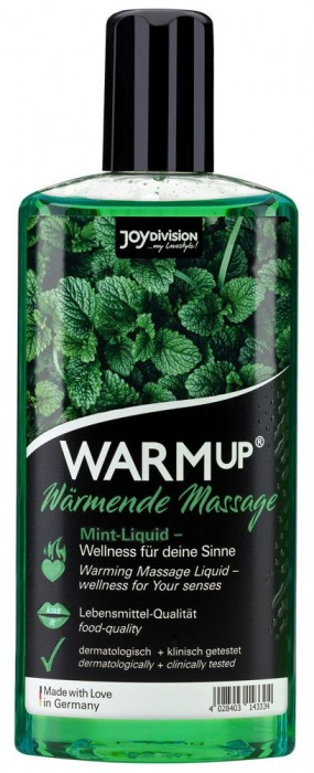 Массажное масло WARMup Mint с ароматом мяты - 150 мл. - Joy Division - купить с доставкой в Королеве